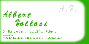 albert hollosi business card